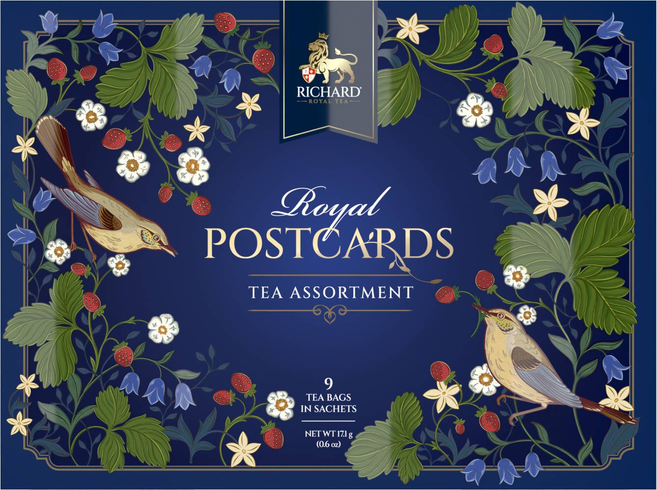 Richard ROYAL POSTCARDS TEA ASSORTMENT SPRING BLUE - Kombinacija čajeva, 17.1