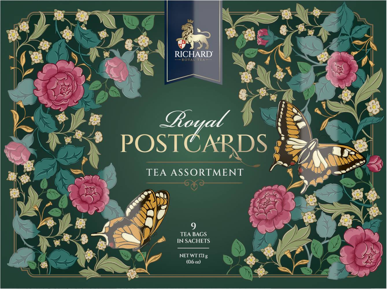 Richard ROYAL POSTCARDS TEA ASSORTMENT SPRING GREEN - Kombinacija čajeva, 17.1g