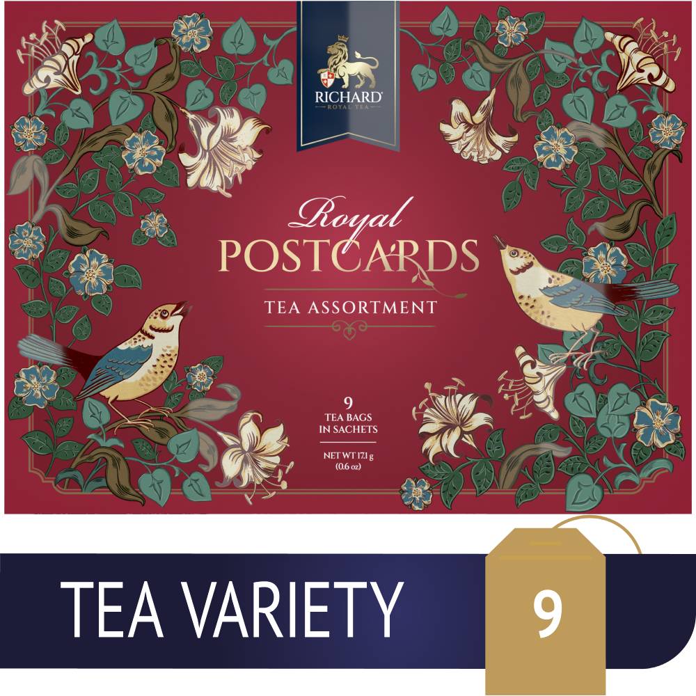 Richard ROYAL POSTCARDS TEA ASSORTMENT SPRING RED - Kombinacija čajeva, 17.1g