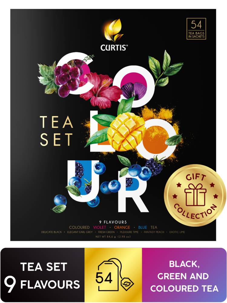 CURTIS "COLOUR TEA SET" - Kombinacija čajeva, 9 ukusa, 54 posebno pakovane kesice, 84,6g