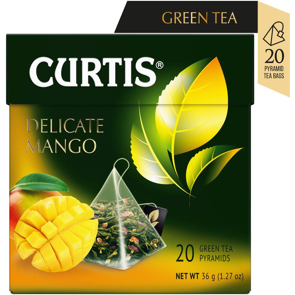 CURTIS Delicate Mango - Zeleni čaj sa mangom, ananasom i laticama cveća 20х1,8 g