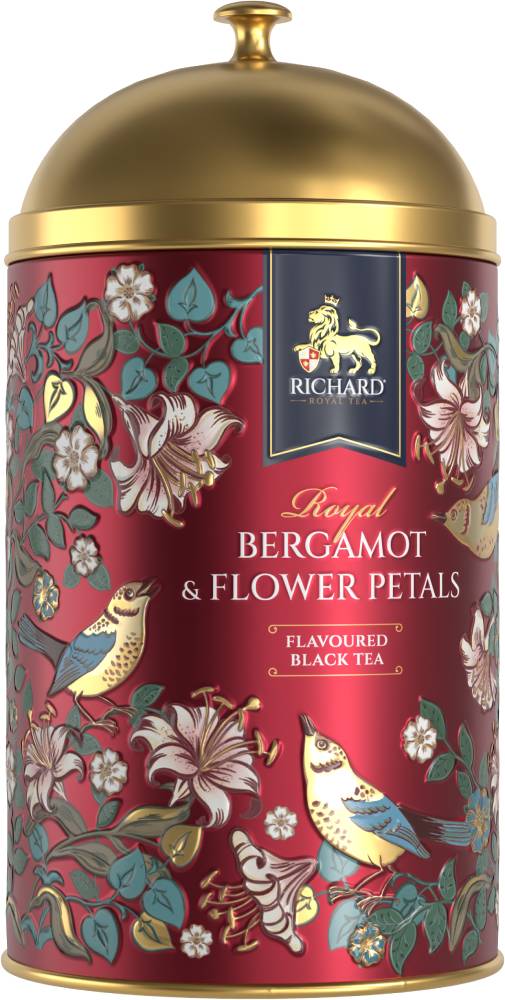 RICHARD "Royal Bergamot & flower Petals" – Crni čaj sa aromom bergamota i laticama cveća, 60g rinfuz, RED metalna kutija