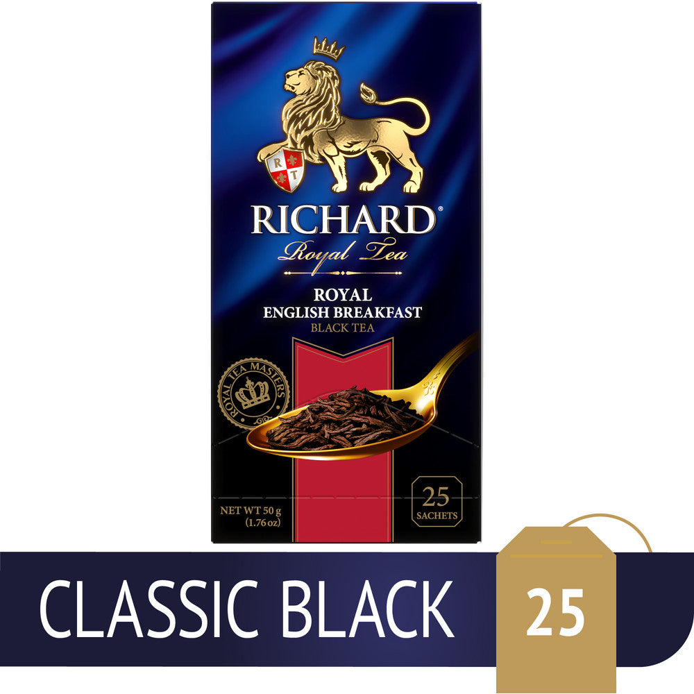 RICHARD Royal English Вreakfast - Mešavina kenijskog, indijskog i cejlonskog crnog čaja, 25 kesica