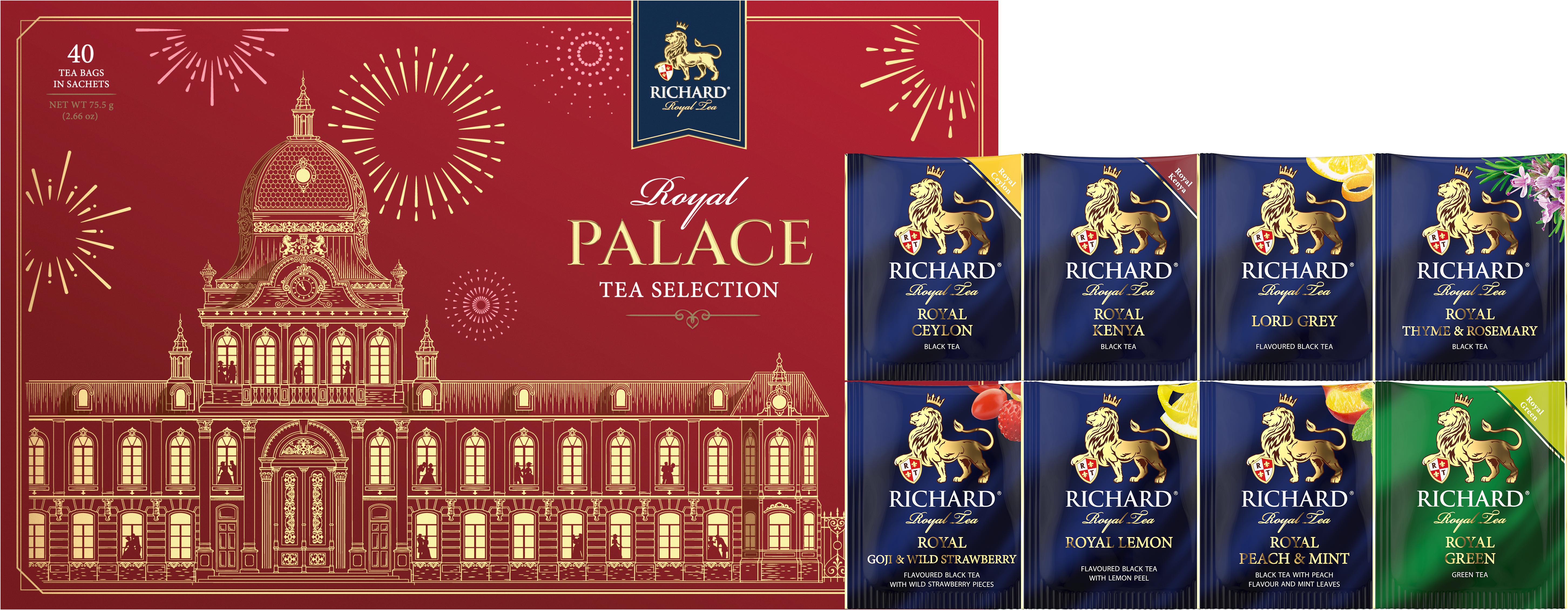 Richard Royal Palace Tea Selection - Kombinacija čajeva, 75.5g