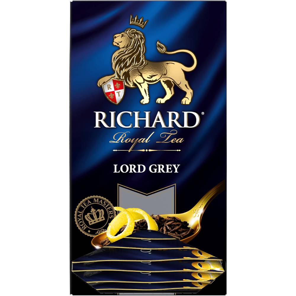 RICHARD Lord Grey - Crni čaj sa bergamotom, limunom i korom citrusa, 25 kesica
