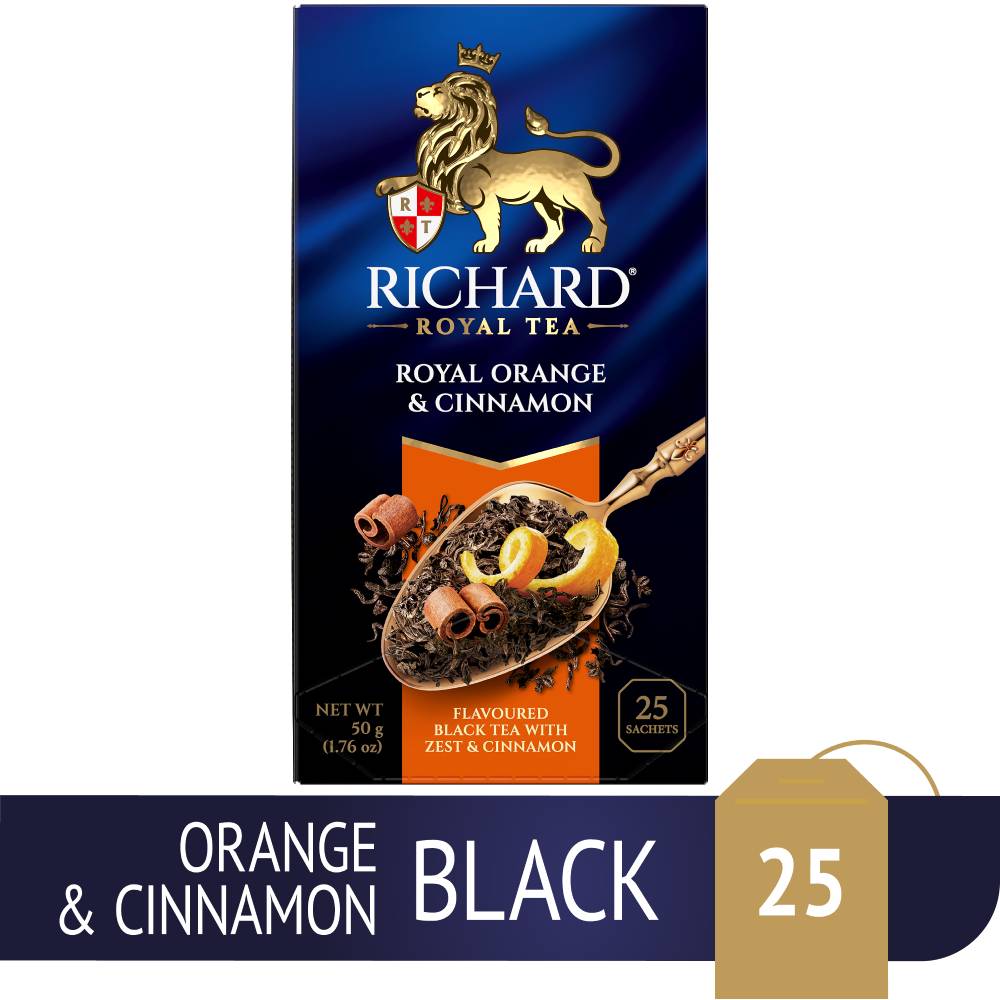 RICHARD Royal Orange & Cinnamon - Crni čaj sa narandžom i cimetom, 25 kesica