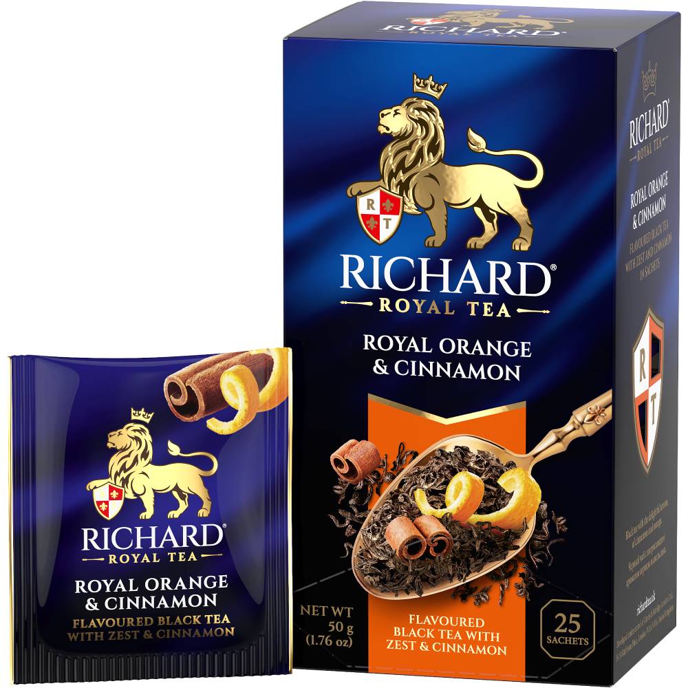 RICHARD Royal Orange & Cinnamon - Crni čaj sa narandžom i cimetom, 25 kesica