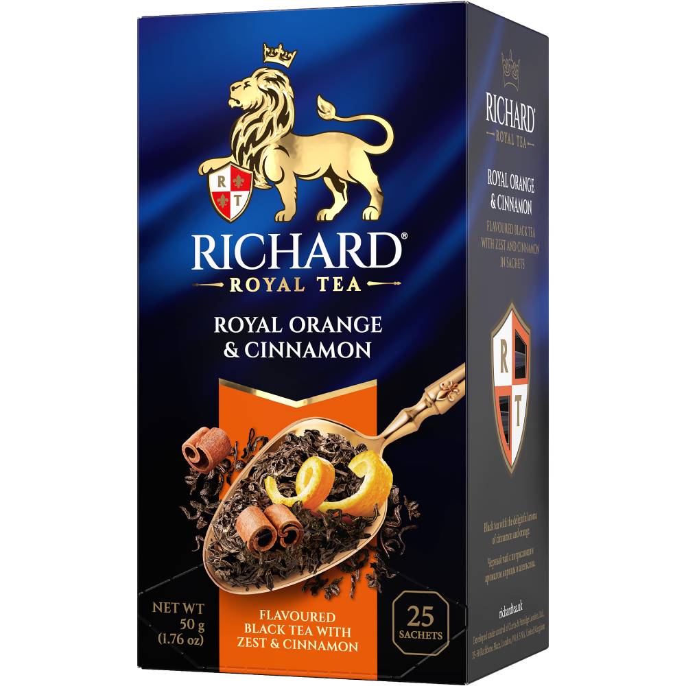 RICHARD Royal Orange & Cinnamon - Crni čaj sa narandžom i cimetom, 25 kesica