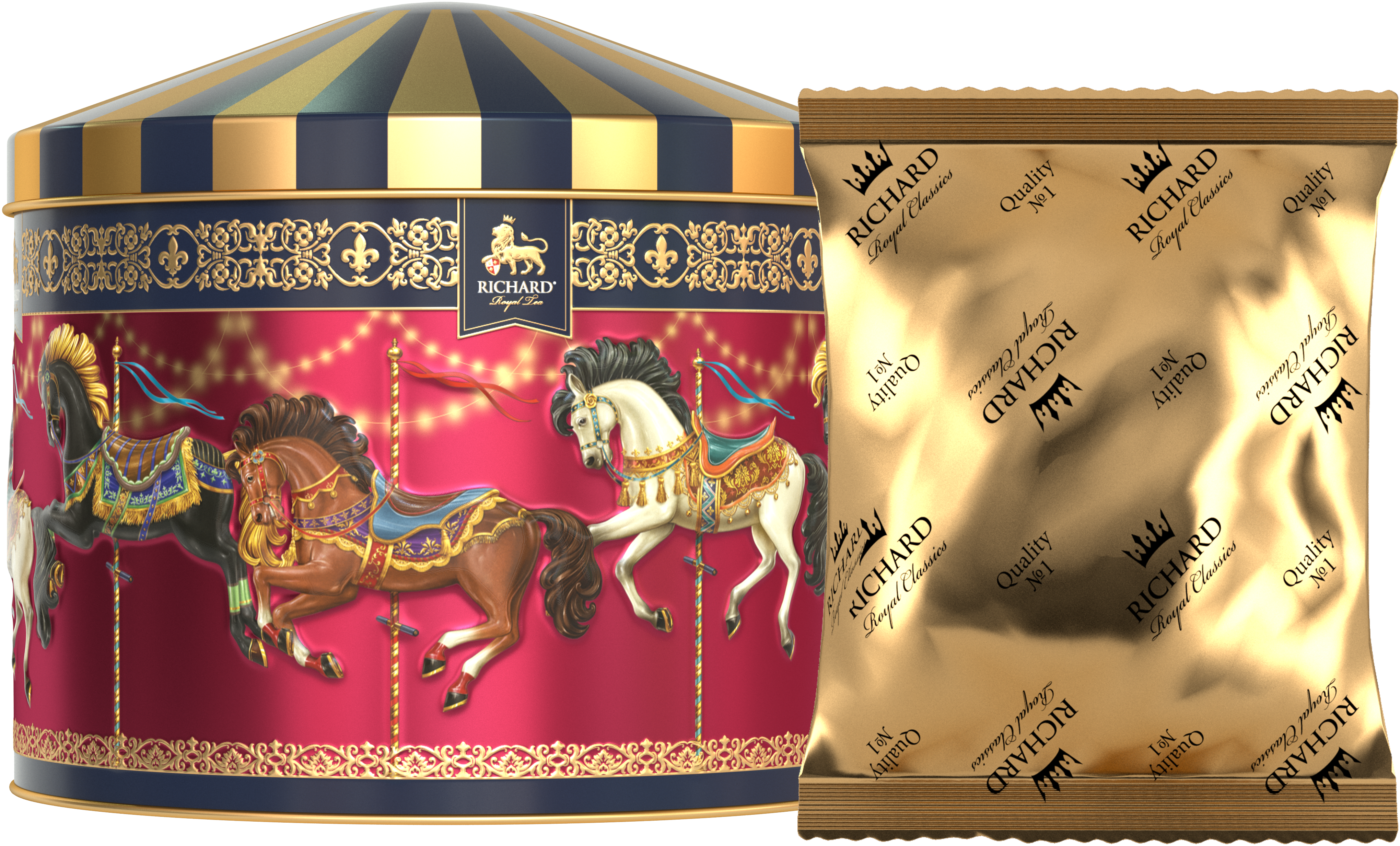 RICHARD Royal Merry-GO-ROUND - Crni čaj, 100g rinfuz, RED metalna kutija