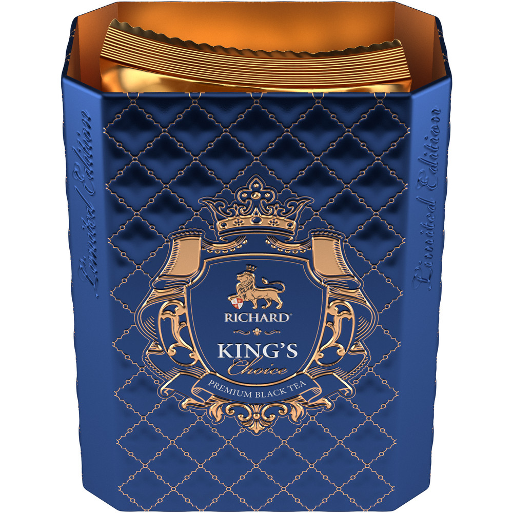RICHARD KING'S & QUEEN'S CHOICE - Crni kenijski čaj, 80g rinfuz, KING metalna kutija