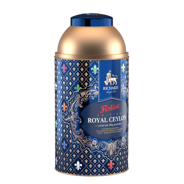RICHARD Royal Ceylon - Crni cejlonski čaj krupnog lista, 300g rinfuz, FESTIVE EDITION metalna kutija