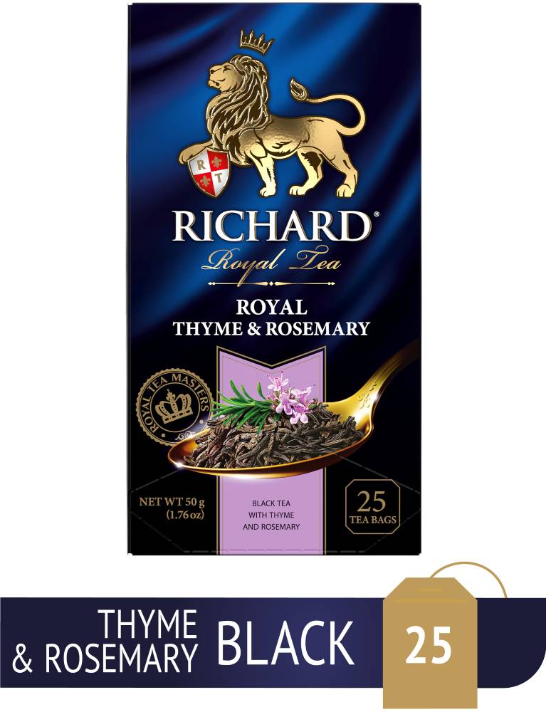RICHARD Royal Thyme & Rosemary - Crni čaj sa timijanom i ruzmarinom, 25 kesica