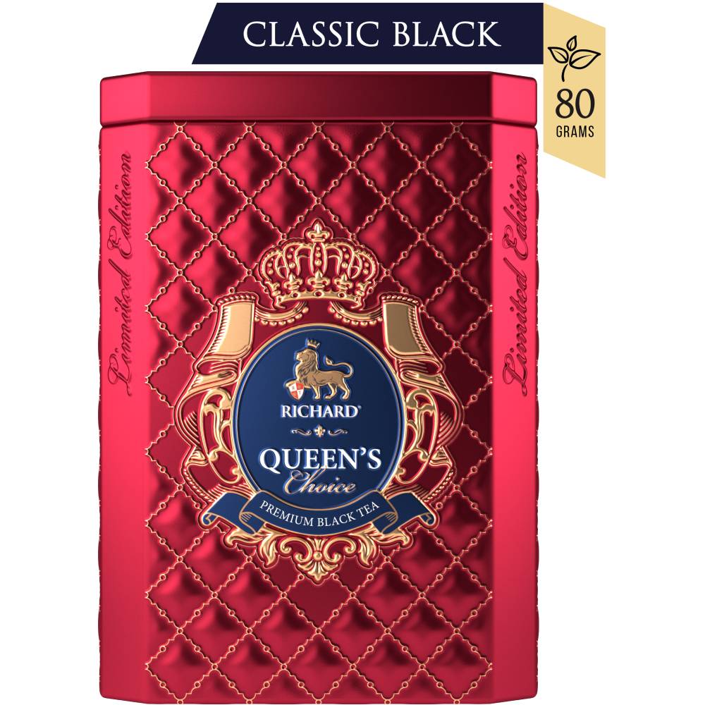 RICHARD KING'S & QUEEN'S CHOICE  - Crni kenijski čaj, 80g rinfuz, QUEEN metalna kutija