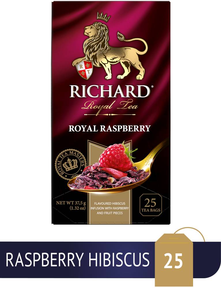 RICHARD Royal Raspberry - Voćno-biljni čaj sa komadićima voća, 25 kesica