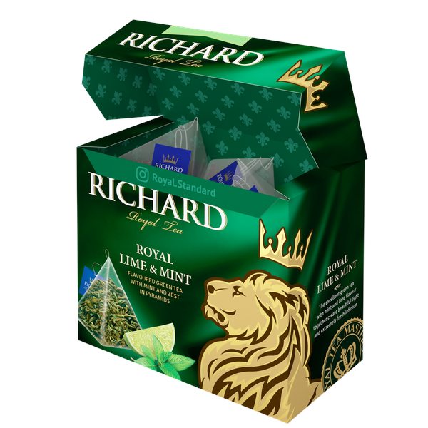 RICHARD Royal Lime&Mint - Zeleni čaj sa mentom i citrusima, 20 kesica